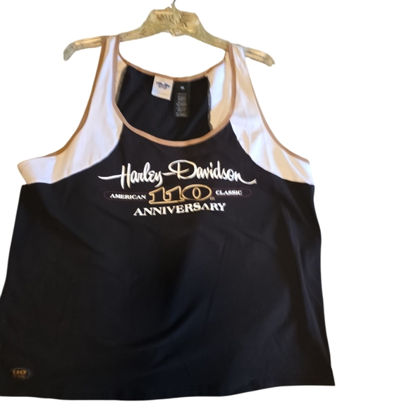 Harley-Davidson Black and Cream Anniversary Jacket 3x - Picture 2 of 4